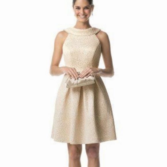Metallic Jacquard Brocade Dress Sleeveless - Picture 1 of 13